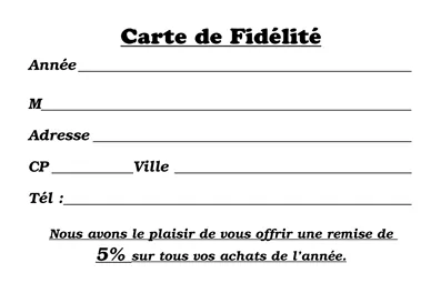 exemple carte de fidélité