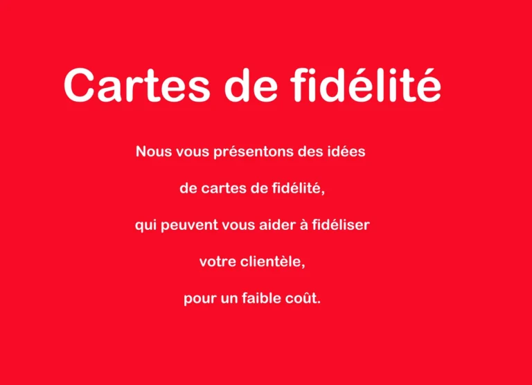 cartes de FIDELITE
