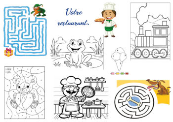 Set de table à colorier