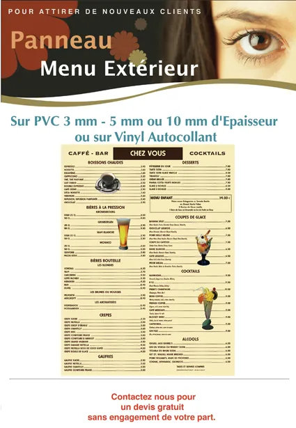 Menu extérieur